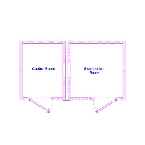 Single Wall Control Room - Single Wall Exam Room